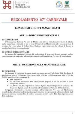 REGOLAMENTO 67 CARNEVALE - CONCORSO GRUPPI MASCHERATI - Pro Loco Manfredonia