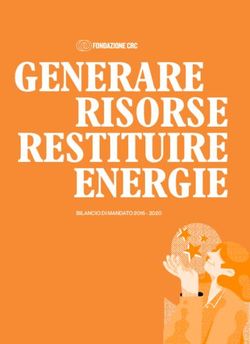 GENERARE RISORSE RESTITUIRE ENERGIE - BILANCIO DI MANDATO 2016 2020 - Fondazione CRC