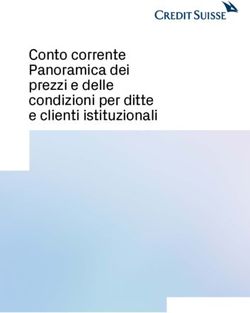 Conto corrente Panoramica dei prezzi e delle condizioni per ditte e clienti istituzionali - Credit Suisse