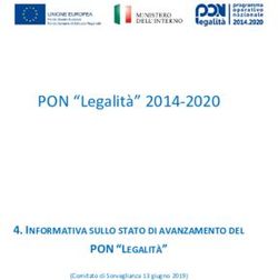 PON "Legalità" 2014 2020 - PON "LEGALITÀ" 4. INFORMATIVA SULLO STATO DI AVANZAMENTO DEL - Ministero dell'Interno