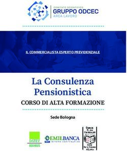 La Consulenza Pensionistica - CORSO DI ALTA FORMAZIONE IL COMMERCIALISTA ESPERTO PREVIDENZIALE - Gruppo ODCEC Area Lavoro