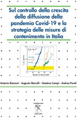 Sul controllo della crescita della diffusione della pandemia Covid-19 e la strategia delle misure di contenimento in Italia - Antonio Bianconi ...