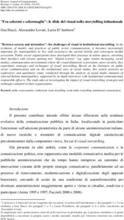 "Fra schermi e schermaglie": le sfide del visual nello storytelling istituzionale Gea Ducci, Alessandro Lovari, Lucia D'Ambrosi1