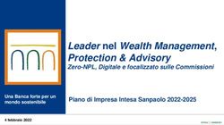 Leader nel Wealth Management, Protection & Advisory - Zero-NPL, Digitale e focalizzato sulle Commissioni