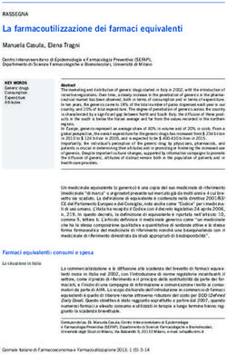 La farmacoutilizzazione dei farmaci equivalenti