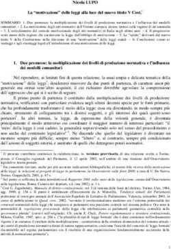 Nicola LUPO La "motivazione" delle leggi alla luce del nuovo titolo V Cost.