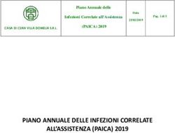 PIANO ANNUALE DELLE INFEZIONI CORRELATE ALL'ASSISTENZA (PAICA) 2019