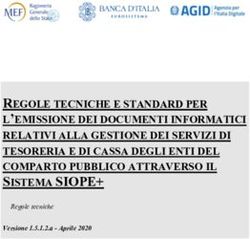 SISTEMA SIOPE+ REGOLE TECNICHE E STANDARD PER L'EMISSIONE DEI DOCUMENTI INFORMATICI RELATIVI ALLA GESTIONE DEI SERVIZI DI TESORERIA E DI CASSA ...