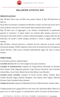 RELAZIONE ATTIVITA' 2019 - Stop TB Italia