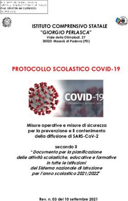 PROTOCOLLO SCOLASTICO COVID-19 - ISTITUTO COMPRENSIVO STATALE - Icsmasera.Edu.It