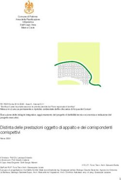 Distinta delle prestazioni oggetto di appalto e dei corrispondenti corrispettivi