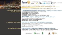 LECCO ED IL SUO TERRITORIO:UNO SGUARDO AL FUTURO
