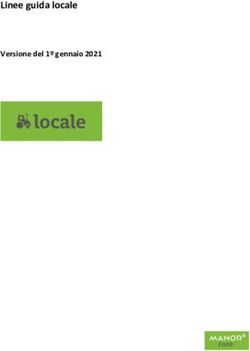Linee guida locale Versione del 1&ordm; gennaio 2021 - Manor