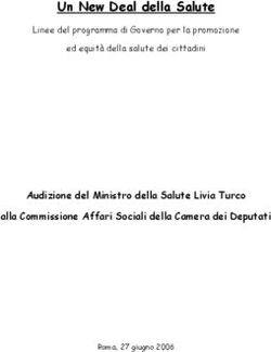 Un New Deal della Salute - Audizione del Ministro della Salute Livia Turco alla Commissione Affari Sociali della Camera dei Deputati