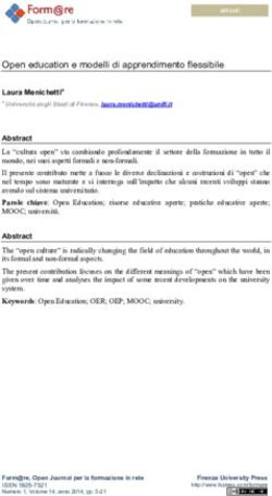 Open education e modelli di apprendimento flessibile