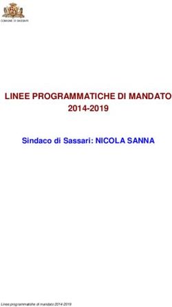LINEE PROGRAMMATICHE DI MANDATO - 2014-2019 Sindaco di Sassari: NICOLA SANNA - Comune di Sassari