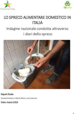 LO SPRECO ALIMENTARE DOMESTICO IN ITALIA - Indagine nazionale condotta attraverso i diari dello spreco