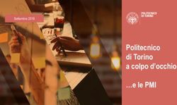 Politecnico di Torino a colpo d'occhio e le PMI - Settembre 2018 - APRO Formazione