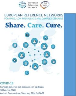 COVID-19 Consigli generali per persone con epilessia 30 Marzo 2020 Autori: Commisione Steering, ERN EpiCARE