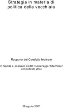Strategia in materia di politica della vecchiaia - Rapporto del Consiglio federale - Generazioni ...