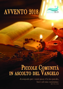 Avvento 2018 - Piccole comunità in ascolto del Vangelo - Unità Pastorale La Riviera del Po