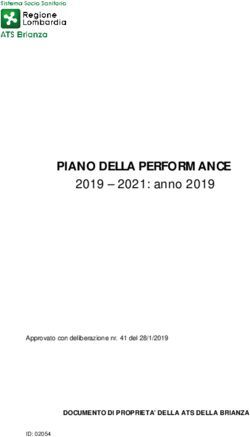 PIANO DELLA PERFORMANCE 2019 - 2021: anno 2019 - DOCUMENTO DI PROPRIETA' DELLA ATS DELLA BRIANZA - ATS Brianza
