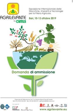 Domanda di ammissione - Bari, 10-13 ottobre 2019