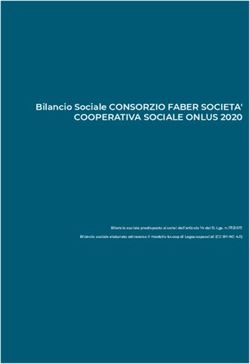 Bilancio Sociale CONSORZIO FABER SOCIETA' - COOPERATIVA SOCIALE ONLUS 2020