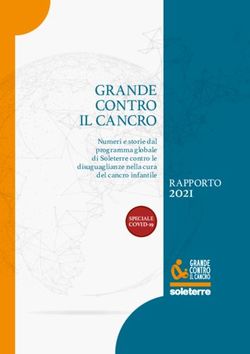 GRANDE CONTRO IL CANCRO - Numeri e storie dal programma globale di Soleterre contro le disuguaglianze nella cura del cancro infantile - Soleterre ...