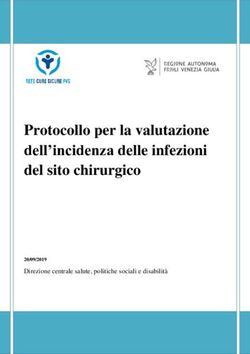 Protocollo per la valutazione dell'incidenza delle infezioni del sito chirurgico - Direzione centrale salute, politiche sociali e disabilità - ARCS