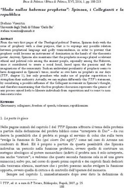 "Hodie nullos habemus prophetas": Spinoza, i Collegianti e la repubblica