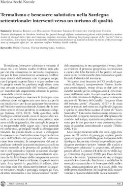 Termalismo e benessere salutistico nella Sardegna settentrionale: interventi verso un turismo di qualit&agrave; - AGEI