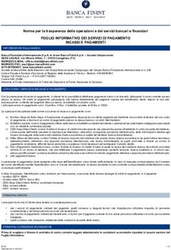 FOGLIO INFORMATIVO DEI SERVIZI DI PAGAMENTO INCASSI E PAGAMENTI - BANCA FININT