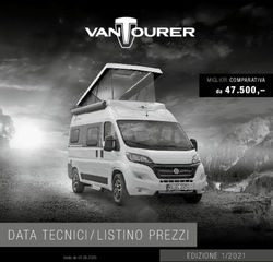 DATA TECNICI/LISTINO PREZZI - da 47.500,- MIGLIOR COMPARATIVA - VANTourer