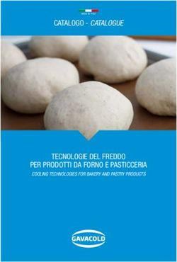 CATALOGO - CATALOGUE - TECNOLOGIE DEL FREDDO PER PRODOTTI DA FORNO