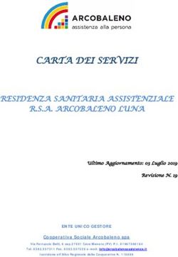 CARTA DEI SERVIZI RESIDENZA SANITARIA ASSISTENZIALE R.S.A. ARCOBALENO LUNA - Cooperativa Sociale Arcobaleno