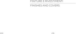 FINITURE E RIVESTIMENTI FINISHES AND COVERS