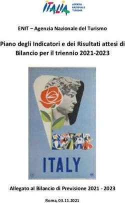 Piano degli Indicatori e dei Risultati attesi di Bilancio per il triennio 2021-2023 - ENIT - Agenzia Nazionale del Turismo - Allegato al Bilancio ...