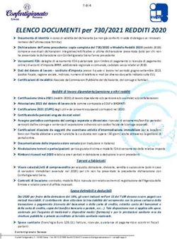 ELENCO DOCUMENTI per 730/2021 REDDITI 2020