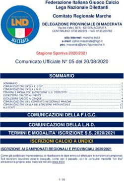 SOMMARIO Comunicato Ufficiale N 05 del 20/08/2020 - LND Marche