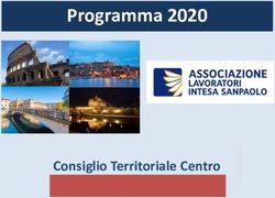 Programma 2020 - Consiglio Territoriale Centro - a.l.i. intesa sanpaolo