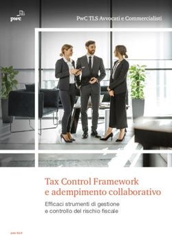 TAX CONTROL FRAMEWORK E ADEMPIMENTO COLLABORATIVO - EFFICACI STRUMENTI DI GESTIONE E CONTROLLO DEL RISCHIO FISCALE - PWC TLS