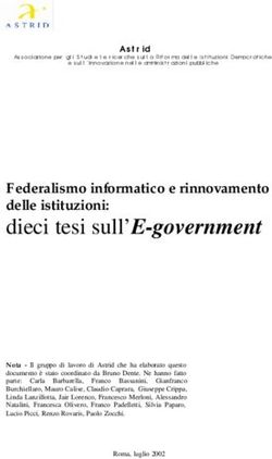 Dieci tesi sull'E-government - Federalismo informatico e rinnovamento delle istituzioni: Astrid-online.it