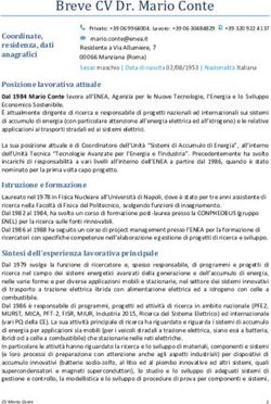 Breve CV Dr. Mario Conte - Sviluppo Toscana