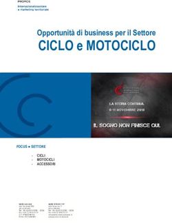 CICLO e MOTOCICLO Opportunità di business per il Settore - FOCUS SETTORE - CICLI - MOTOCICLI - ACCESSORI - Promos