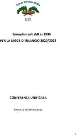 PER LA LEGGE DI BILANCIO 2020/2022 - CONFERENZA UNIFICATA - Emendamenti ddl as 1586 - Roma 15 novembre 2019