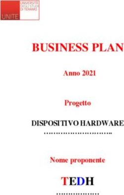 BUSINESS PLAN - TEDH DISPOSITIVO HARDWARE Anno 2021 Progetto Nome proponente