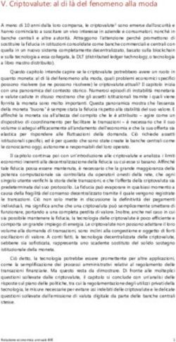 V. Criptovalute: al di là del fenomeno alla moda