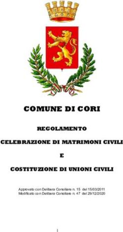 COMUNE DI CORI REGOLAMENTO CELEBRAZIONE DI MATRIMONI CIVILI E COSTITUZIONE DI UNIONI CIVILI