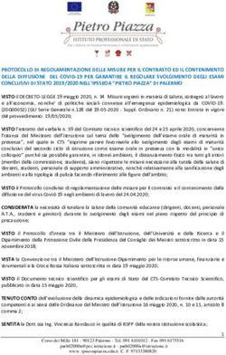 PROTOCOLLO DI REGOLAMENTAZIONE DELLE MISURE PER IL CONTRASTO ED IL CONTENIMENTO DELLA DIFFUSIONE DEL COVID-19 PER GARANTIRE IL REGOLARE ...